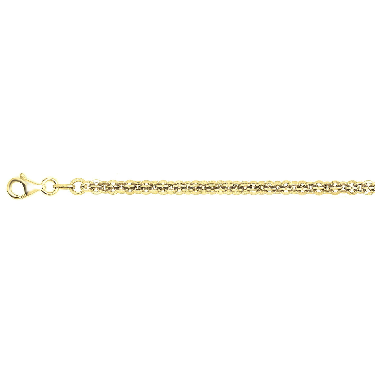 Italian Close Out - Sterling Silver Chain with Lobster Clasp in Yellow Gold Plating, 20 Inch 8110142 0