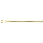 Sterling Silver Diamond Cut Necklace (Size - 20) In Yellow Gold Plating, Silver Wt. 17 Gms.