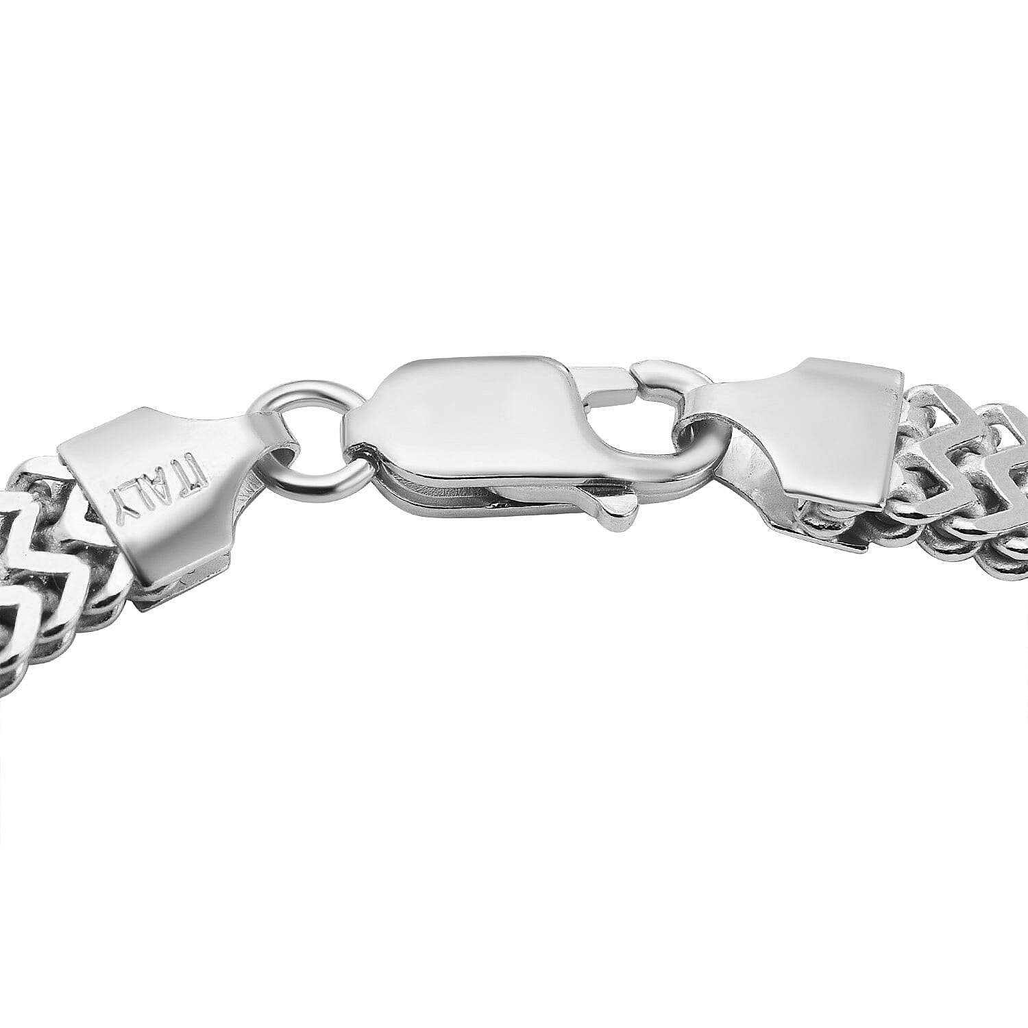 Italian Close Out - Sterling Silver Chevron Bracelet (Size - 8 ), Silver Wt. 13.14 Gms 7027800 2