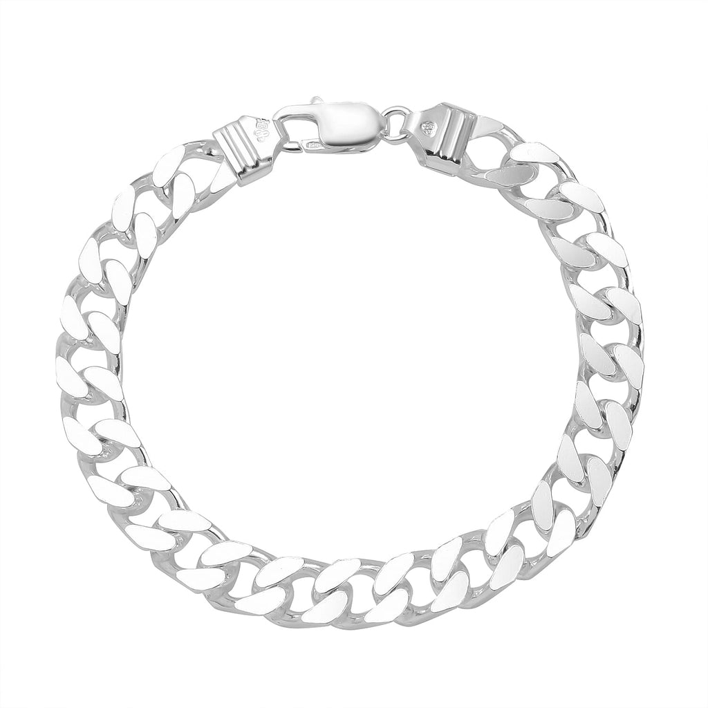Italian Close Out - Sterling Silver Curb Bracelet (Size - 8),  Silver Wt. 30.0 Gms