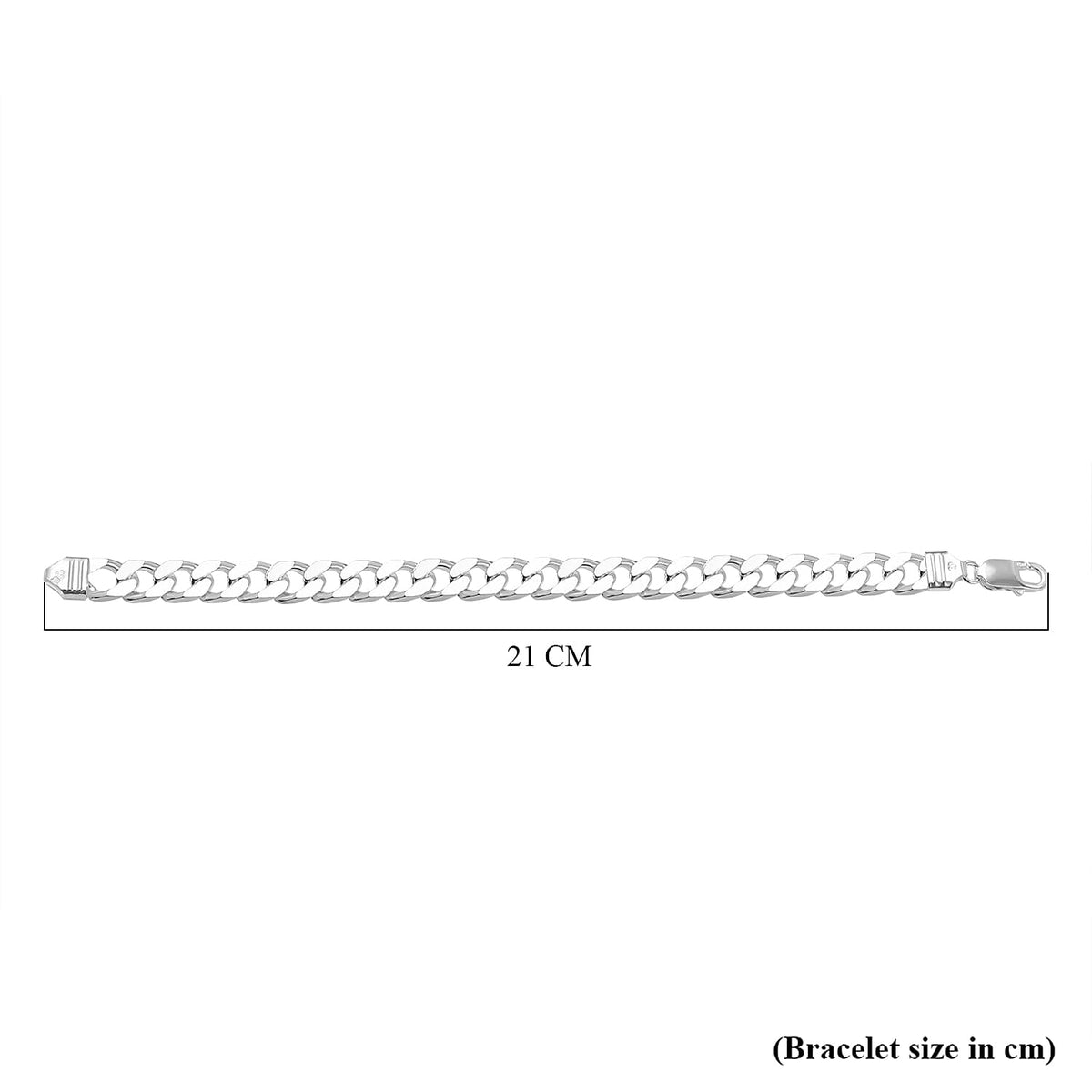 Italian Close Out - Sterling Silver Curb Bracelet (Size - 8),  Silver Wt. 30.0 Gms 7679167 4