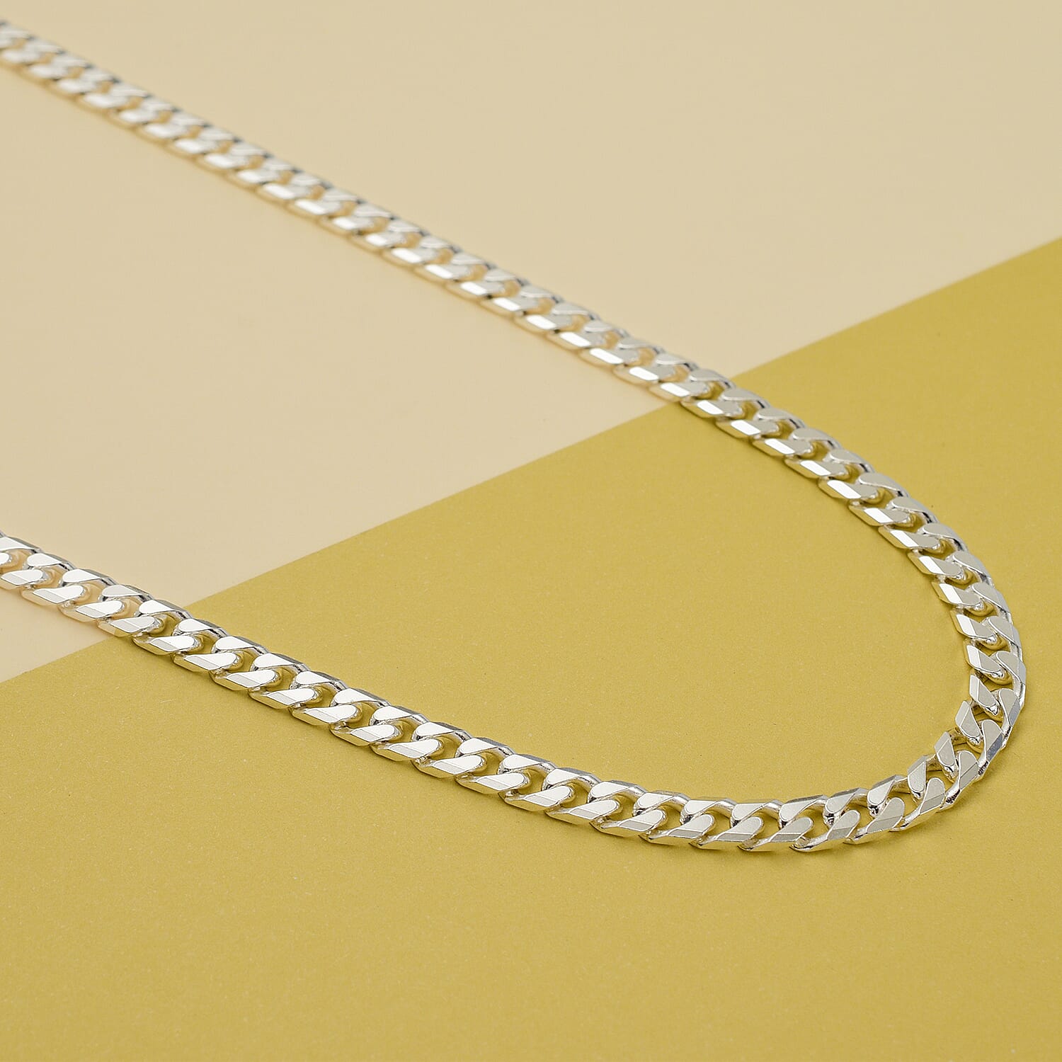 Italian Close Out - Sterling Silver Curb Necklace (Size - 22),  Silver Wt. 27.5 Gms 7679168 1