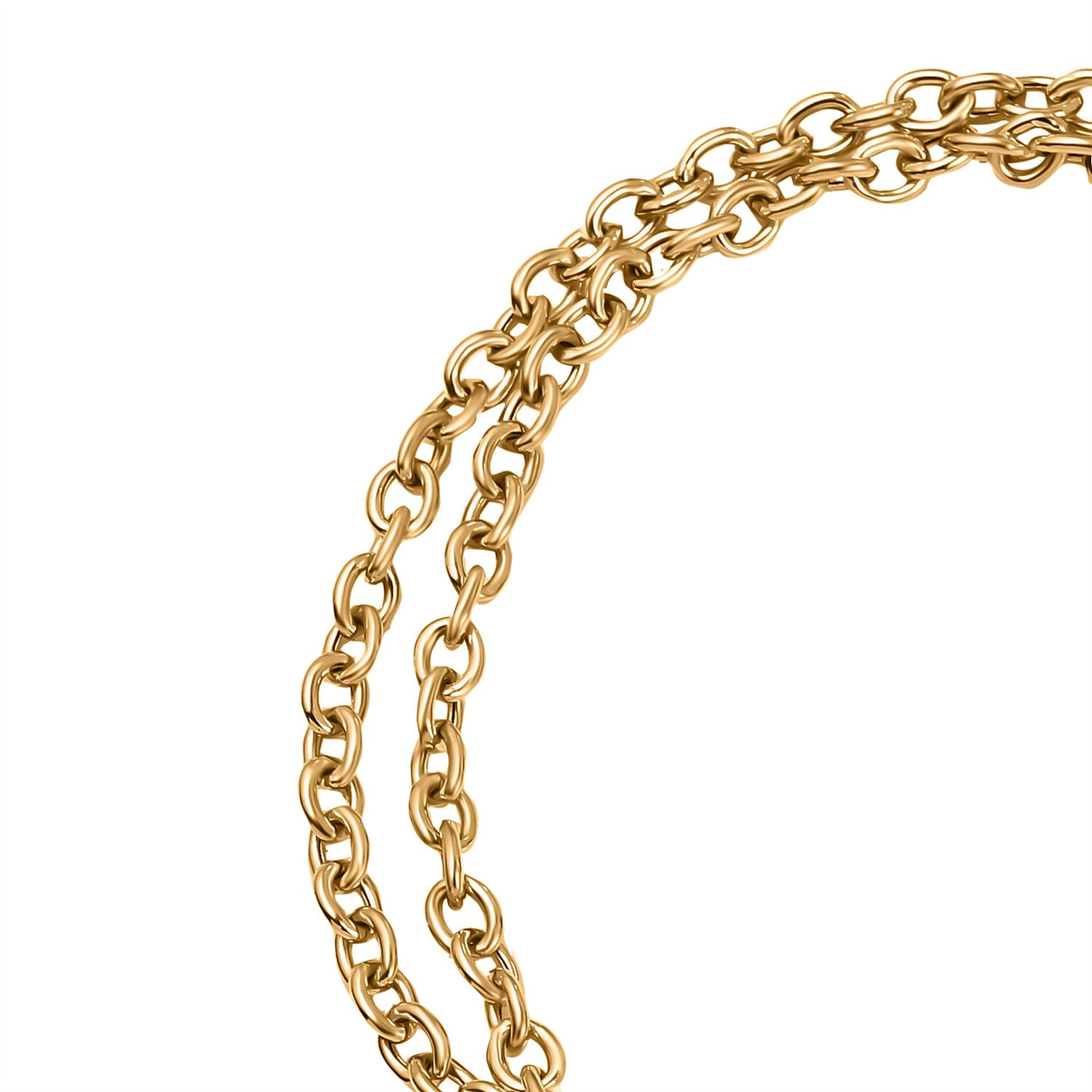 Italian Closeout -9K Yellow Gold Heart 2-Strand Belcher Necklace or T-Bar Bracelet (Size - 7.5), Gold wt 5.05 Gms 7725502 2
