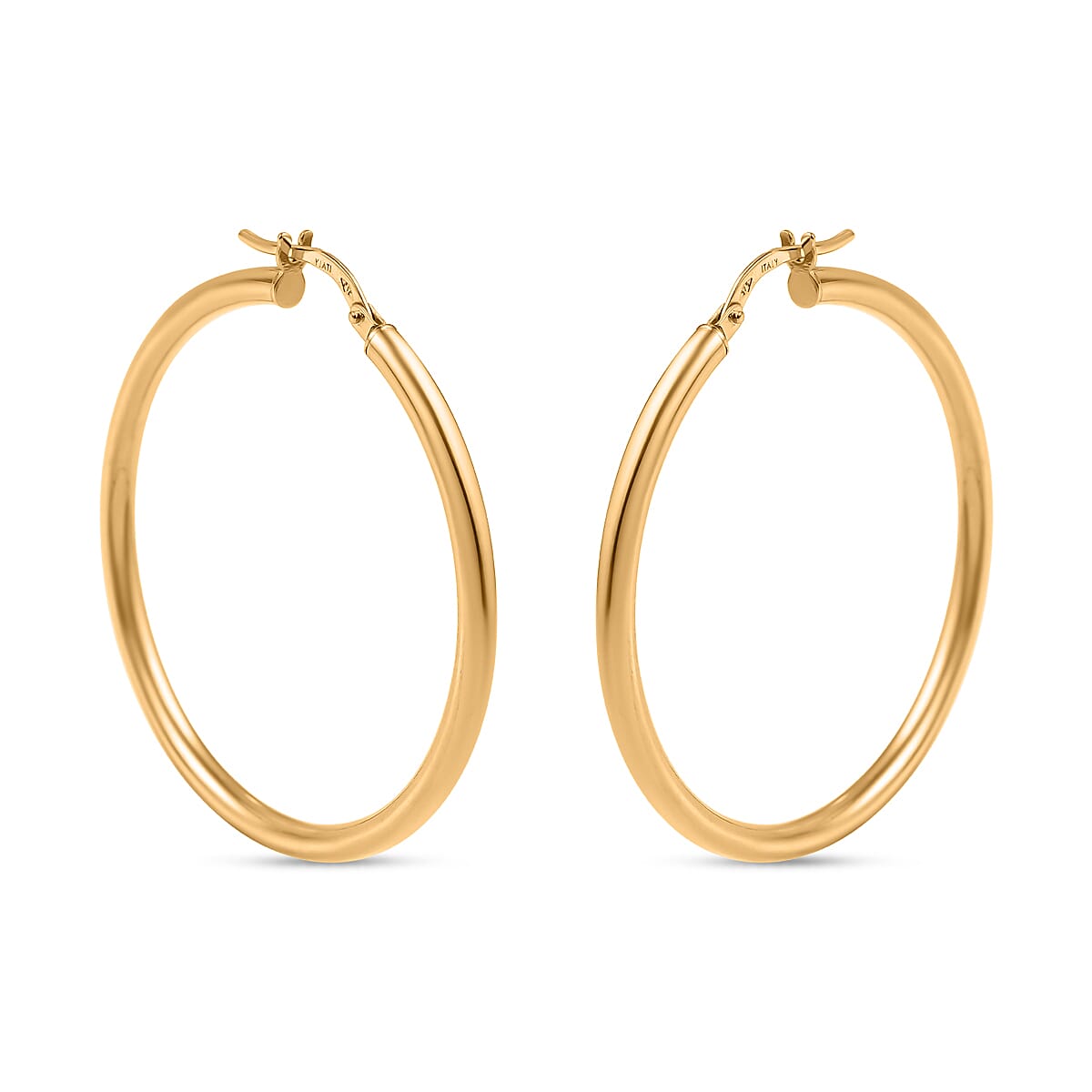 Italian Closeout - 9K Yellow Gold Hoop (40MM) Earrings 7768316 0