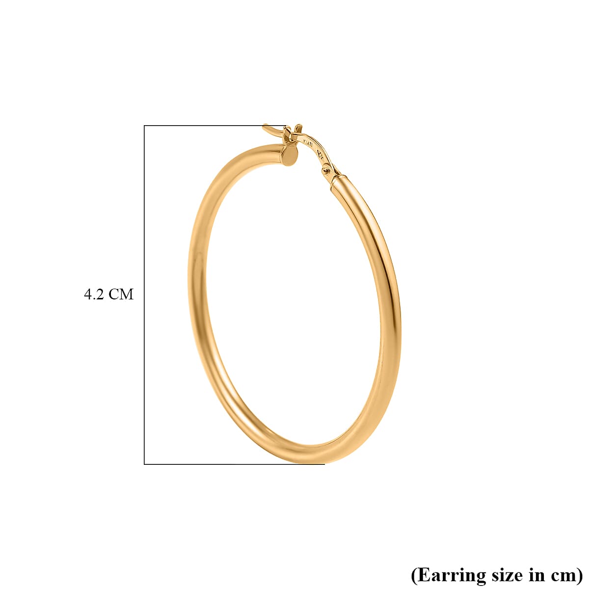 Italian Closeout - 9K Yellow Gold Hoop (40MM) Earrings 7768316 4