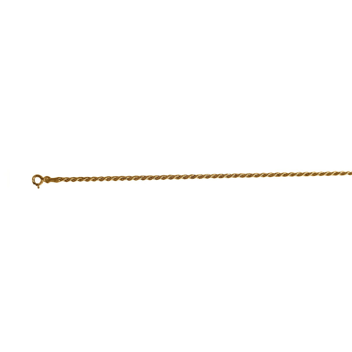 9K Yellow Gold 2.2 MM Rope Chain With Spring Ring Clasp 18 Inch Polished 7960311 2