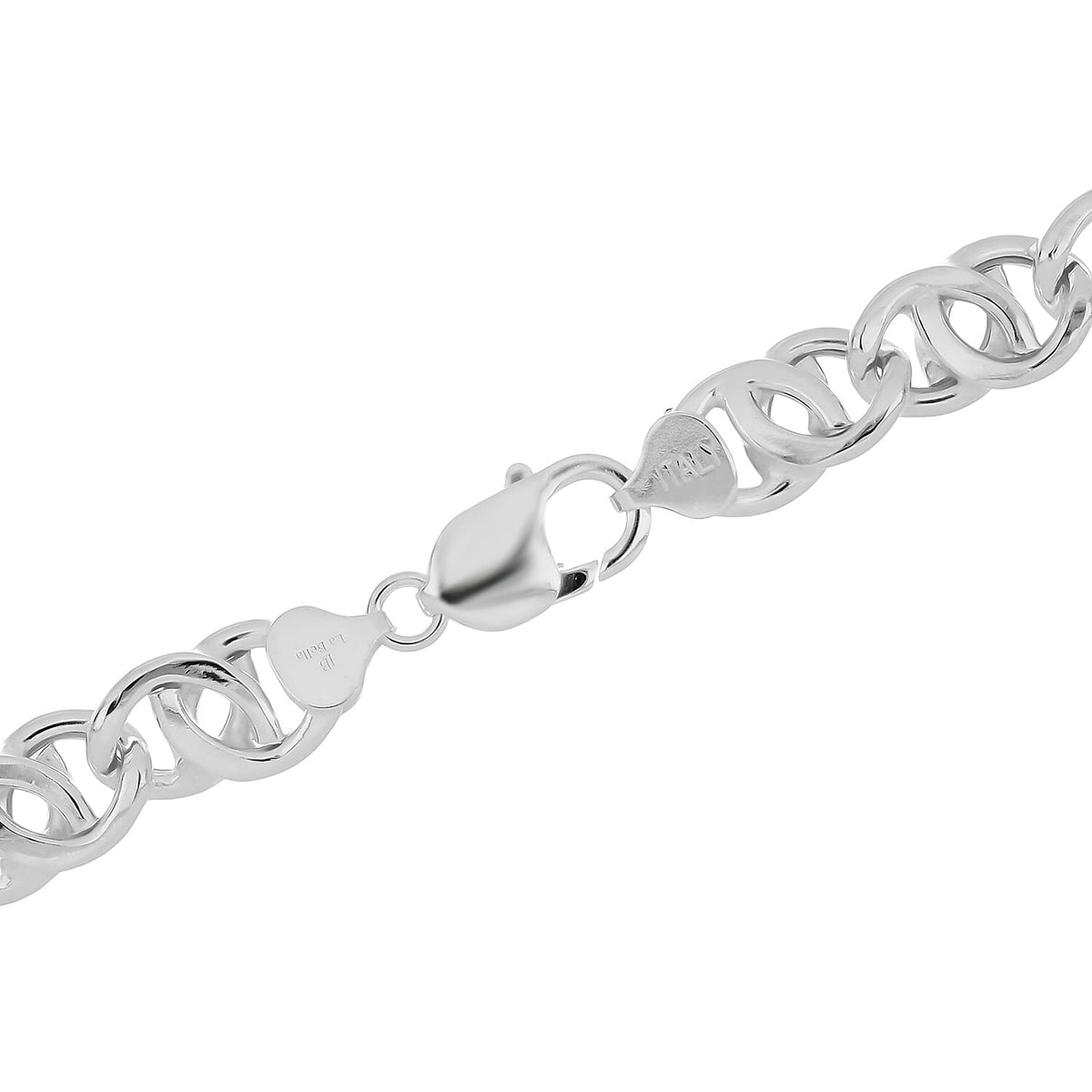 La Bella Fine Italian Jewellery- Handmade Sterling Silver Rambo Necklace (Size 20), Silver Wt. 45 Gms 7860187 2
