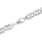 La Bella Fine Italian Jewellery- Handmade Sterling Silver Rambo Necklace (Size 20), Silver Wt. 45 Gms