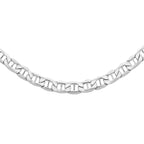 Italian Closeout Deal - Sterling Silver Flat Rambo Necklace (Size - 20), Silver Wt. 16.00 Gms