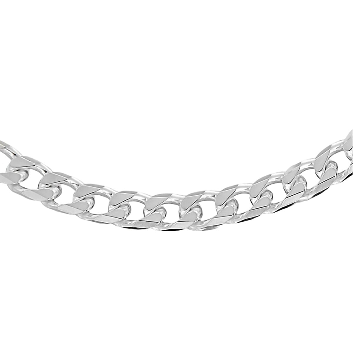 Italian Closeout - Diamond Cut Curb Necklace in Sterling Silver (Size - 20), Silver Wt. 25 Gms 7752420 0