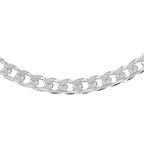 Italian Closeout - Diamond Cut Curb Necklace in Sterling Silver (Size - 20), Silver Wt. 25 Gms