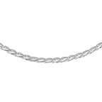 Italian Closeout - Diamond Cut Spiga Necklace in Sterling Silver (Size - 18),