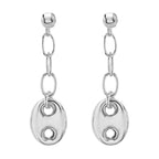 Italian Closeout - Mariner Link Drop Earrings in Sterling Silver