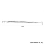 Italian Closeout Rhodium Overlay Sterling Silver Bracelet (Size 7.5-1 Inch Ext.)