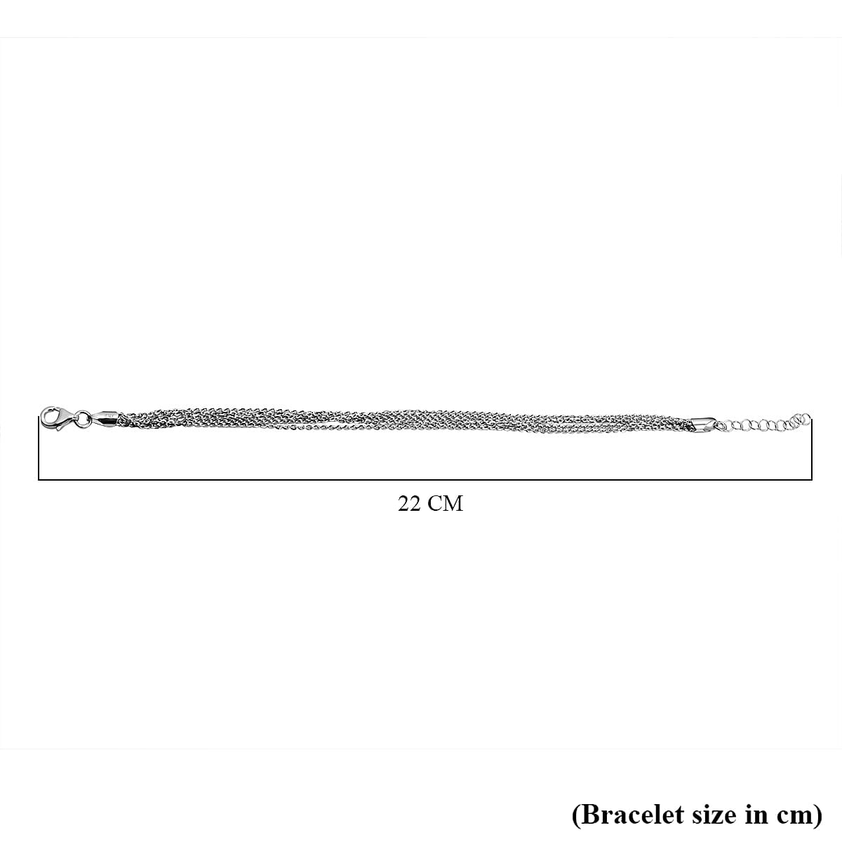 Italian Closeout Rhodium Overlay Sterling Silver Bracelet (Size 7.5-1 Inch Ext.) 7386353 4