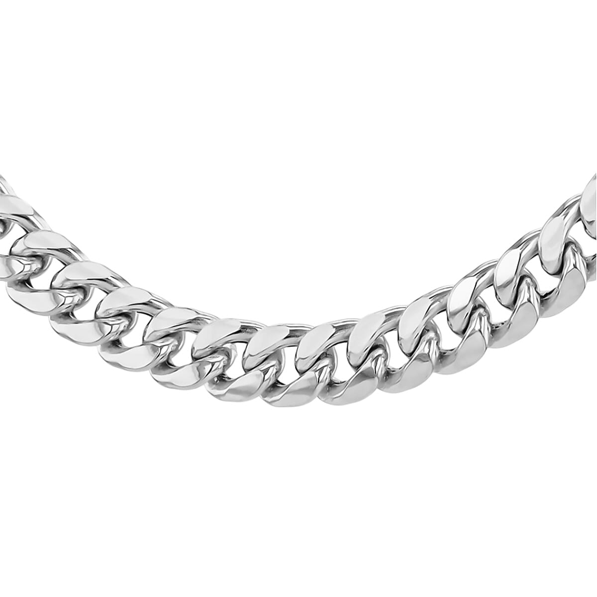 Italian Closeout - Rounded Cuban Necklace in Sterling Silver (Size - 22), Silver Wt. 64.6 Gms 7752428 0
