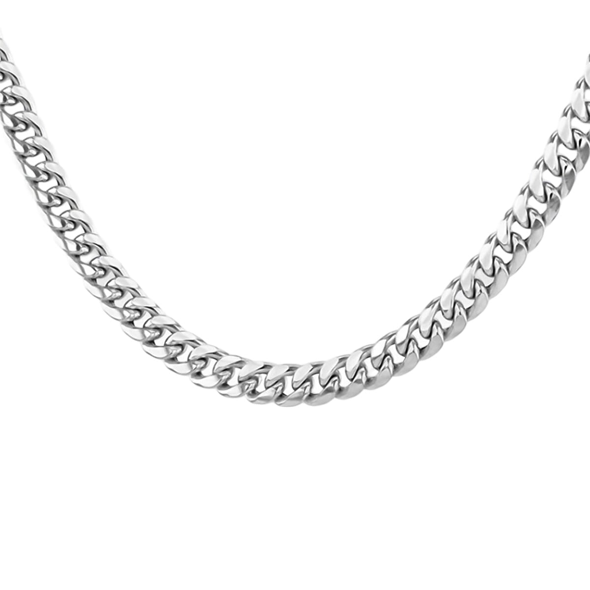 Italian Closeout - Rounded Cuban Necklace in Sterling Silver (Size - 22), Silver Wt. 64.6 Gms 7752428 1