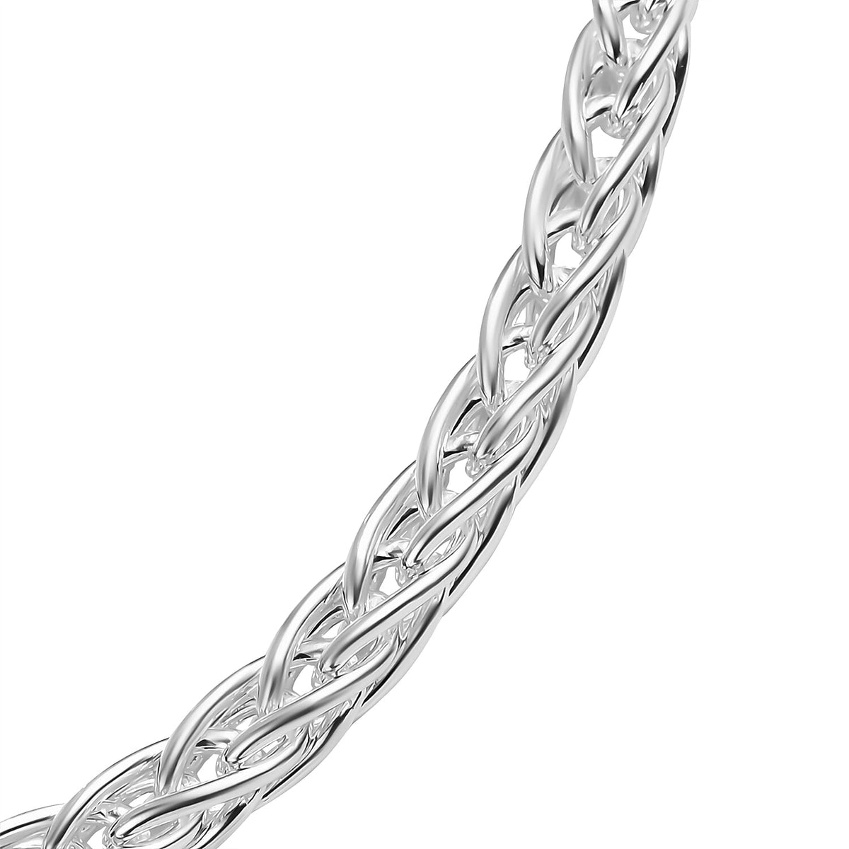 Italian Closeout - Sterling Silver Handmade Spiga Necklace (Size - 20), Silver Wt. 46.00 GM 7729644 2
