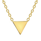 Italian Closeout - Triangle Necklace in Yellow Gold Overlay Sterling Silver (Size - 18)