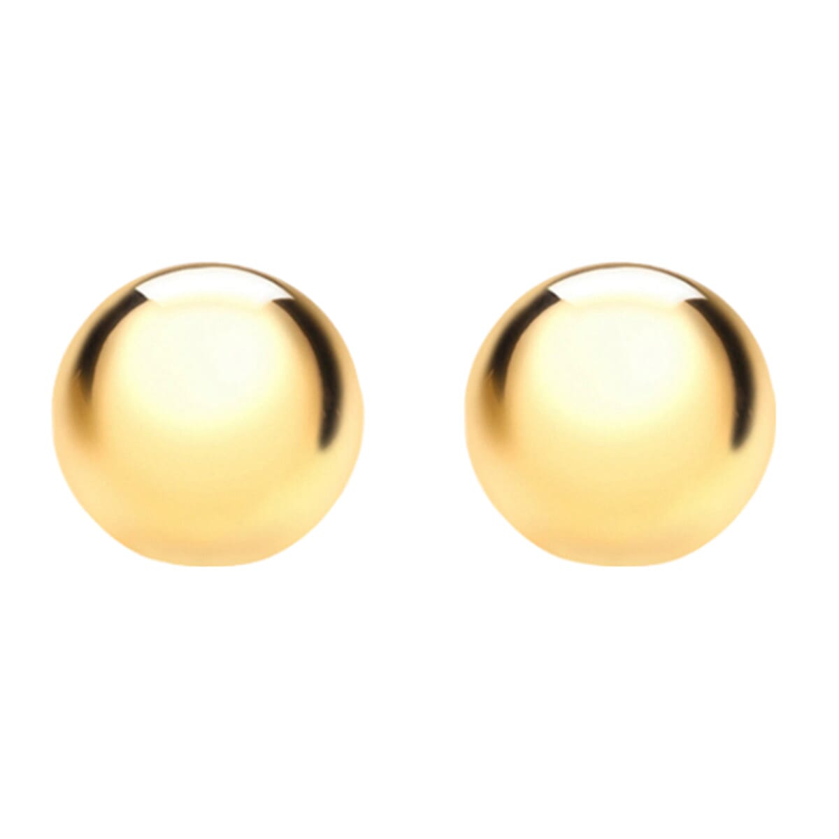 Italian Closeout - Yellow Gold Overlay Sterling Silver Ball Stud Earrings 7753708 0
