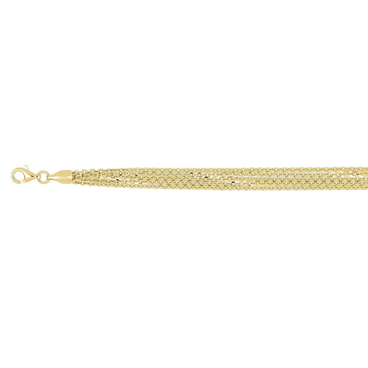 Italian Closeout Yellow Gold Overlay Sterling Silver Bracelet (Size - 7.5-1 Inch Ext.) 7386352 0