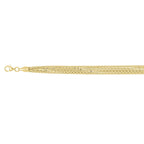 Italian Closeout Yellow Gold Overlay Sterling Silver Bracelet (Size - 7.5-1 Inch Ext.)