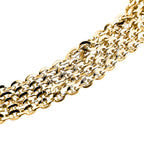 Italian Closeout Yellow Gold Overlay Sterling Silver Bracelet (Size - 7.5-1 Inch Ext.)