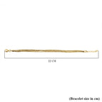 Italian Closeout Yellow Gold Overlay Sterling Silver Bracelet (Size - 7.5-1 Inch Ext.)
