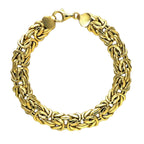 Maestro Collection - 9K Yellow Gold Byzantine Bracelet (Size - 8), Gold Wt. 11.5 Gms