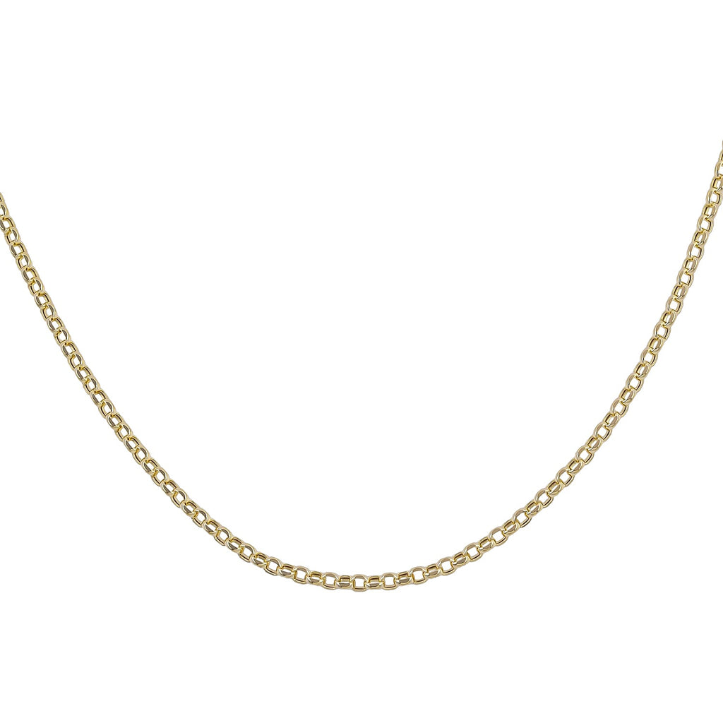 Italian Made- Vegas Close Out Deal- 9K Yellow Gold Belcher Necklace (Size - 20) with Lobster Clasp