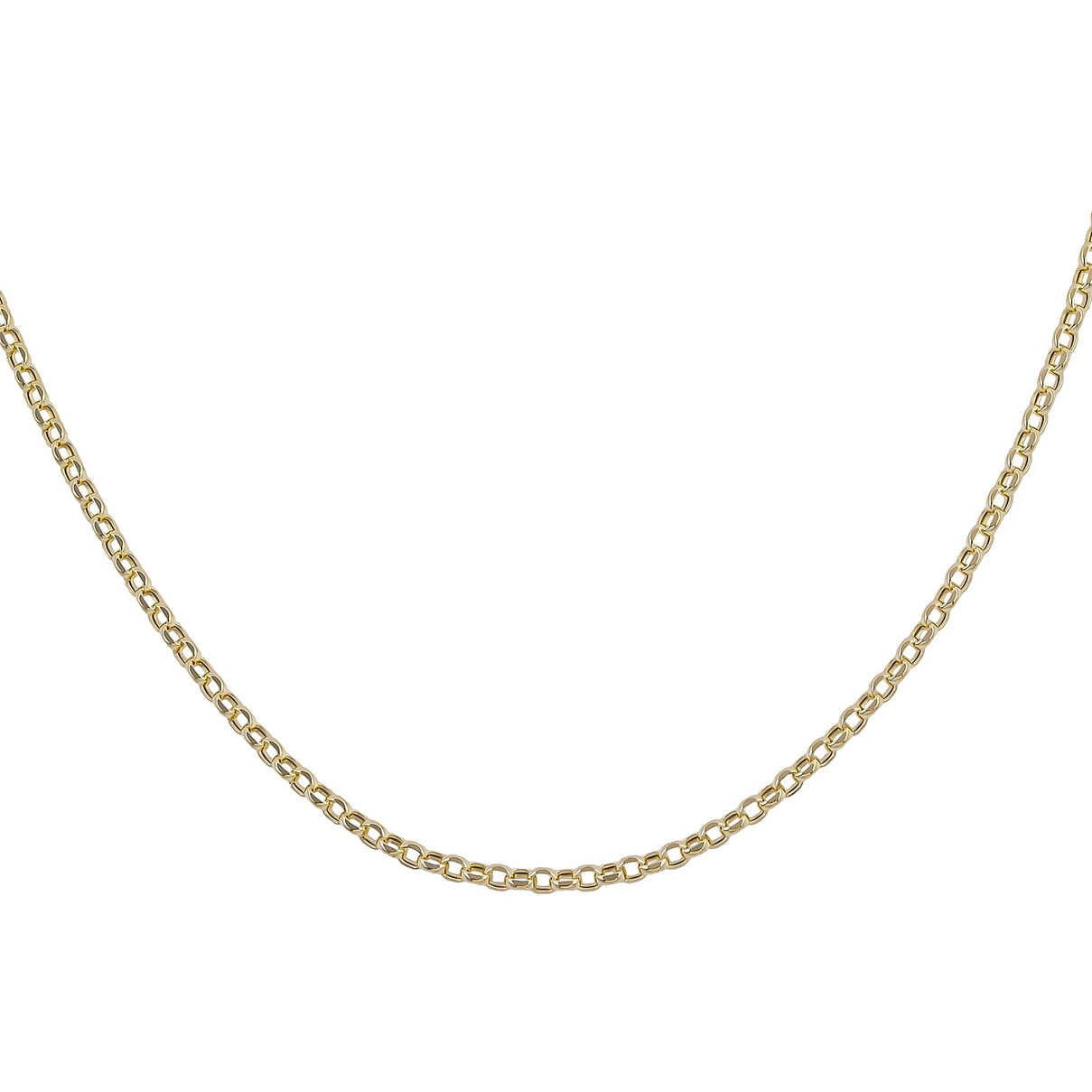 Italian Made- Vegas Close Out Deal- 9K Yellow Gold Belcher Necklace (Size - 20) with Lobster Clasp 8920152 0
