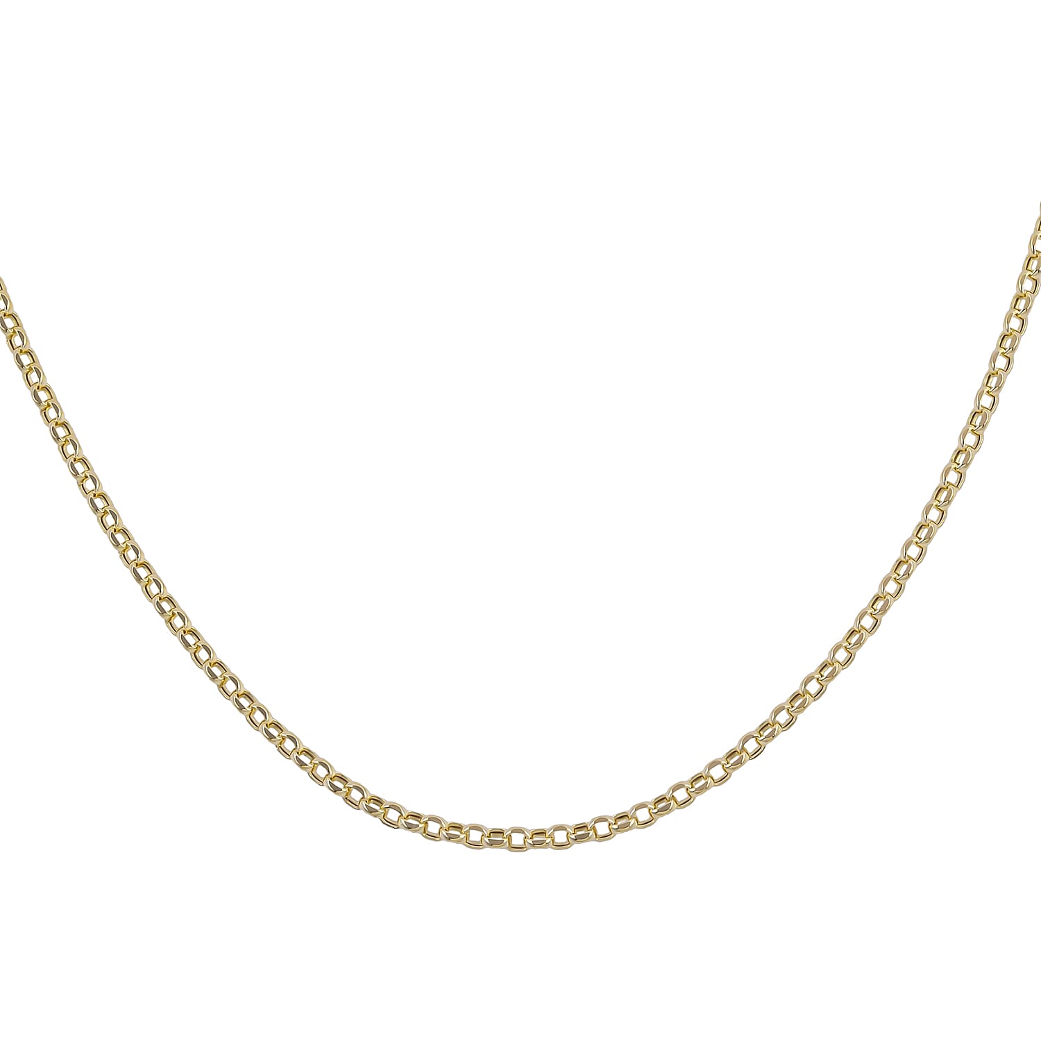 Italian Made- Vegas Close Out Deal- 9K Yellow Gold Belcher Necklace (Size - 20) with Lobster Clasp 8920152 0