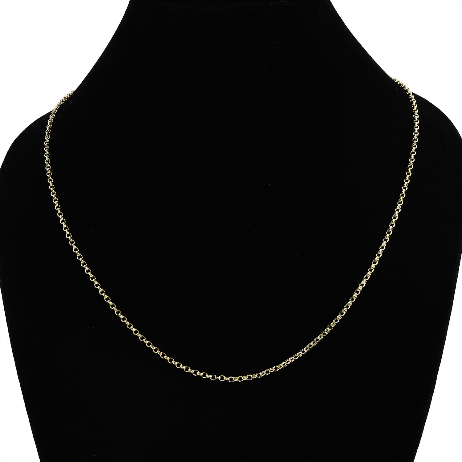Italian Made- Vegas Close Out Deal- 9K Yellow Gold Belcher Necklace (Size - 20) with Lobster Clasp 8920152 1