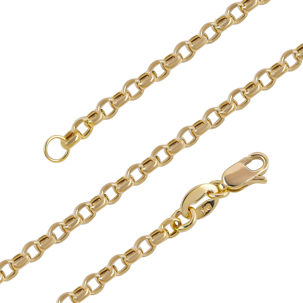 Italian Made- Vegas Close Out Deal- 9K Yellow Gold Belcher Necklace (Size - 20) with Lobster Clasp