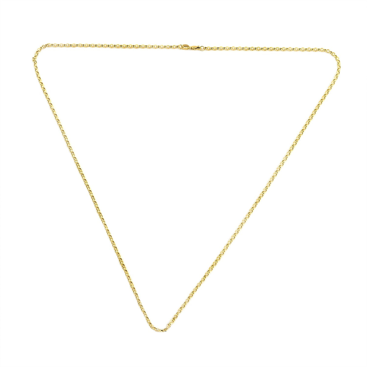 Italian Made- Vegas Close Out Deal- 9K Yellow Gold Belcher Necklace (Size - 20) with Lobster Clasp 8920152 4