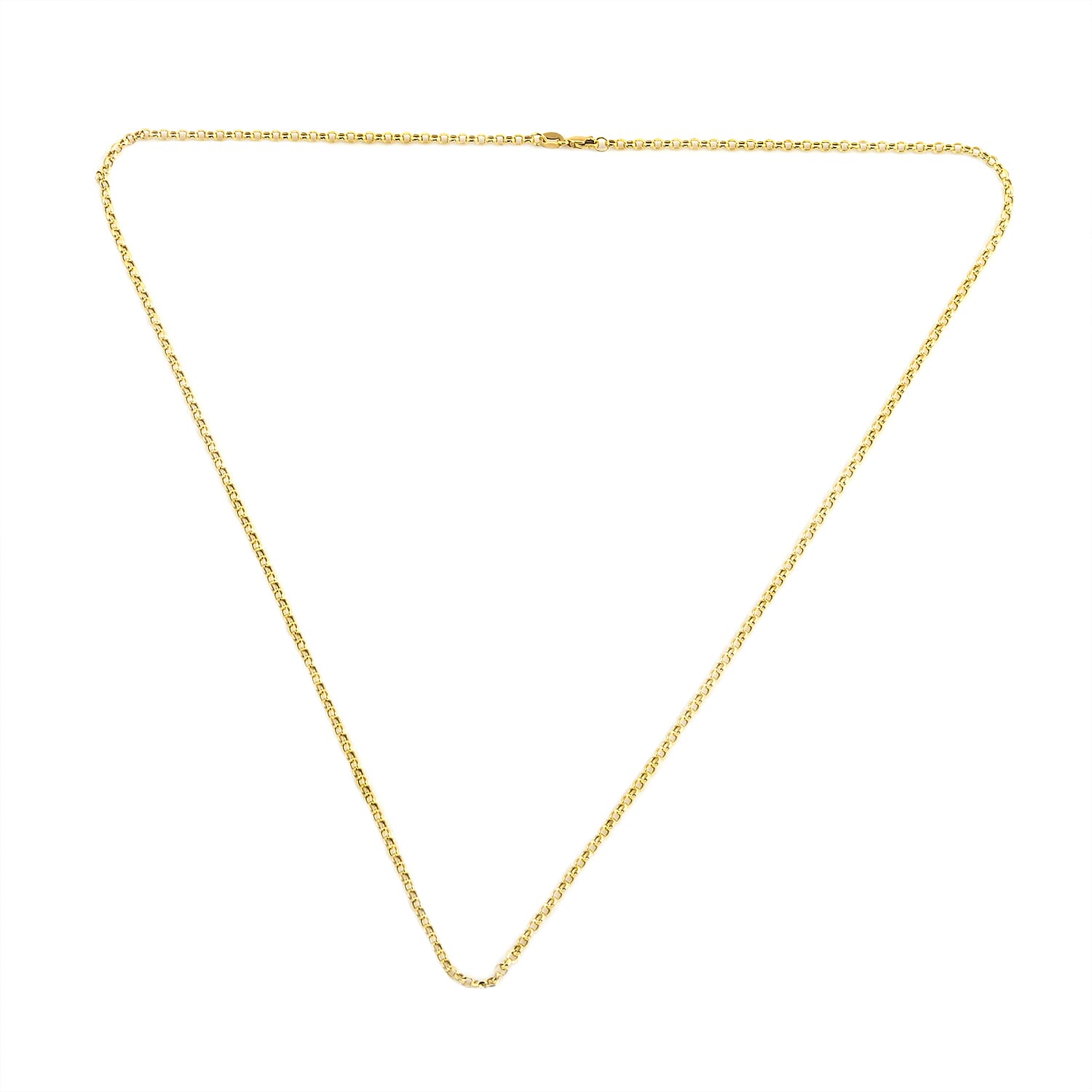 Italian Made- Vegas Close Out Deal- 9K Yellow Gold Belcher Necklace (Size - 20) with Lobster Clasp 8920152 4