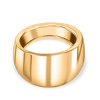 Italian Made 9K Yellow Gold Designer Dome Ring