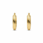 9K Yellow Gold Hoop Earring with Clasp