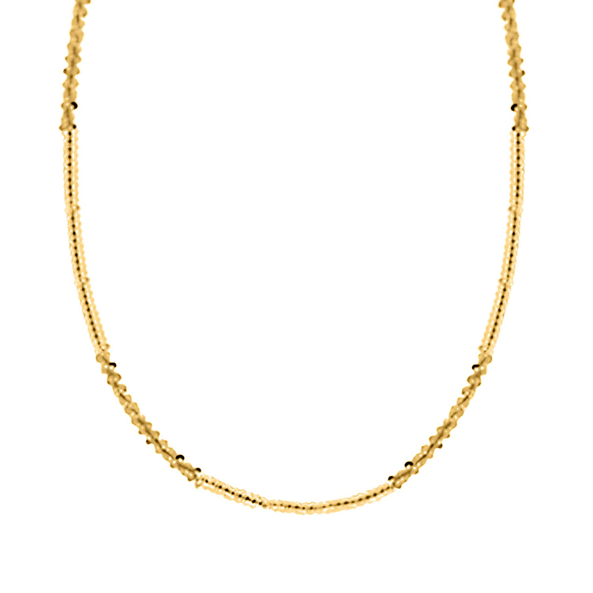 Italian Made Alternate Margarita Chain in Gold Plated Sterling Silver 20 Inches 6872198 0