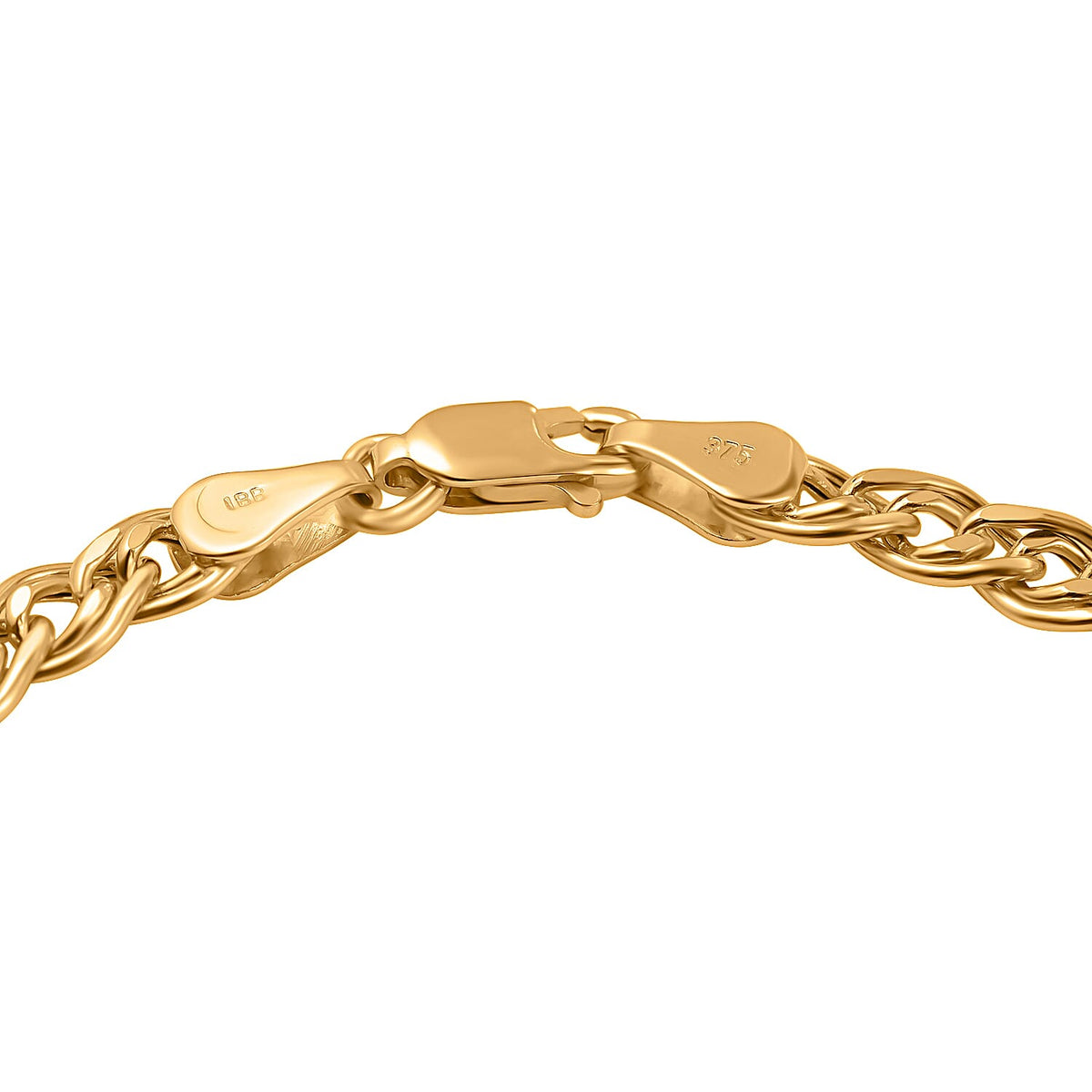 Italian Made Close Out Deal - 9K Yellow Gold Curb Bracelet (Size - 7) 7712229 3