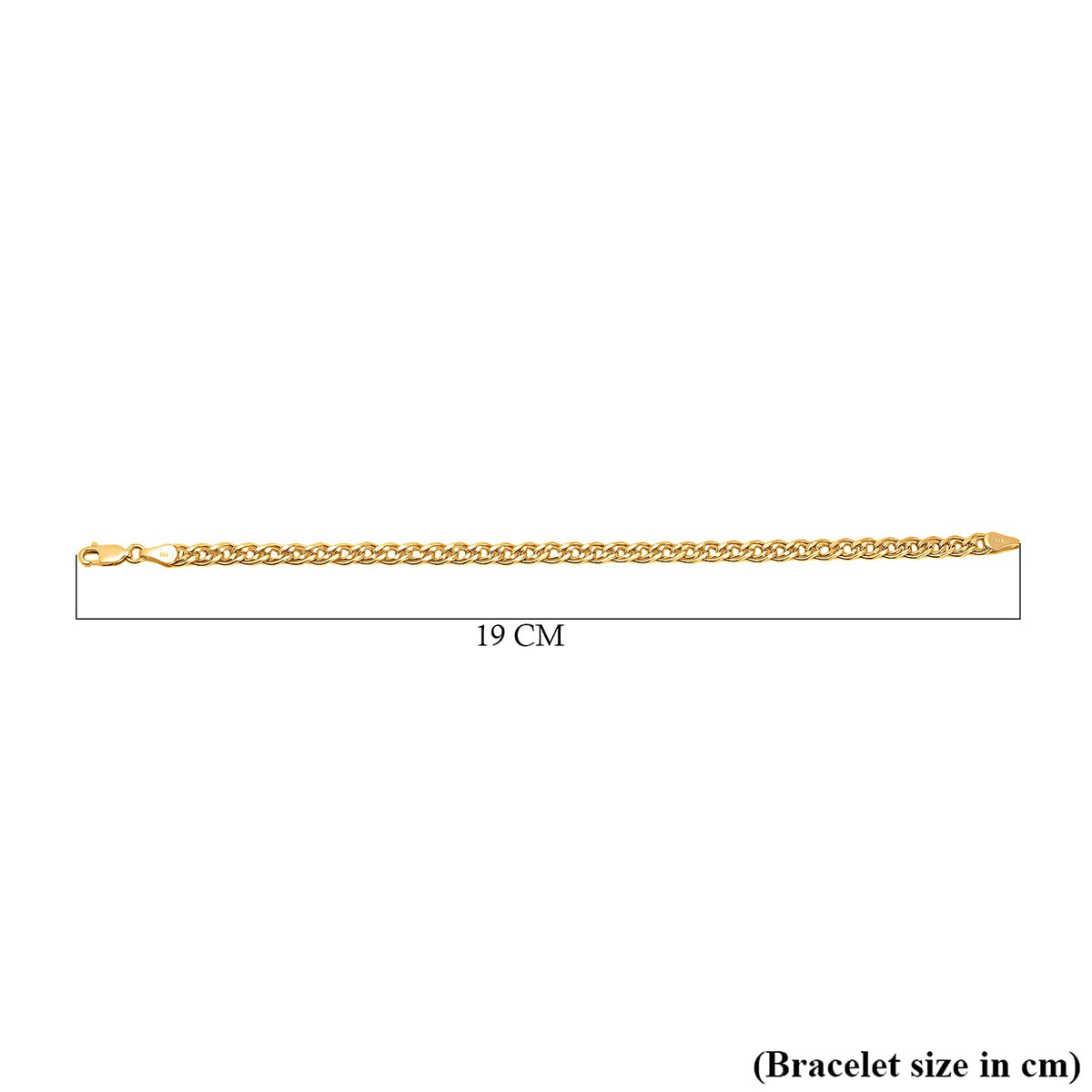 Italian Made Close Out Deal - 9K Yellow Gold Curb Bracelet (Size - 7) 7712229 4