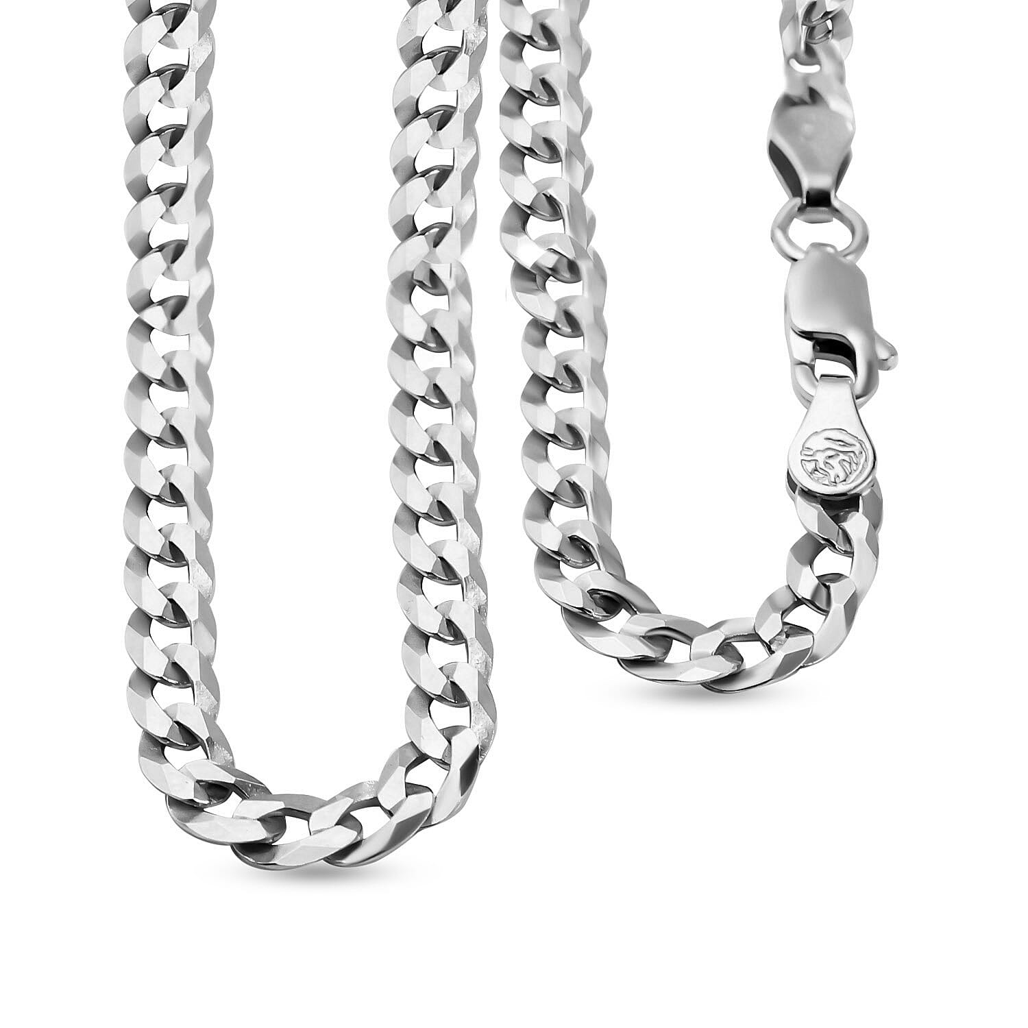 Vicenza Luxury Edition - Sterling Silver Curb Necklace (Size - 20) 7027872 0