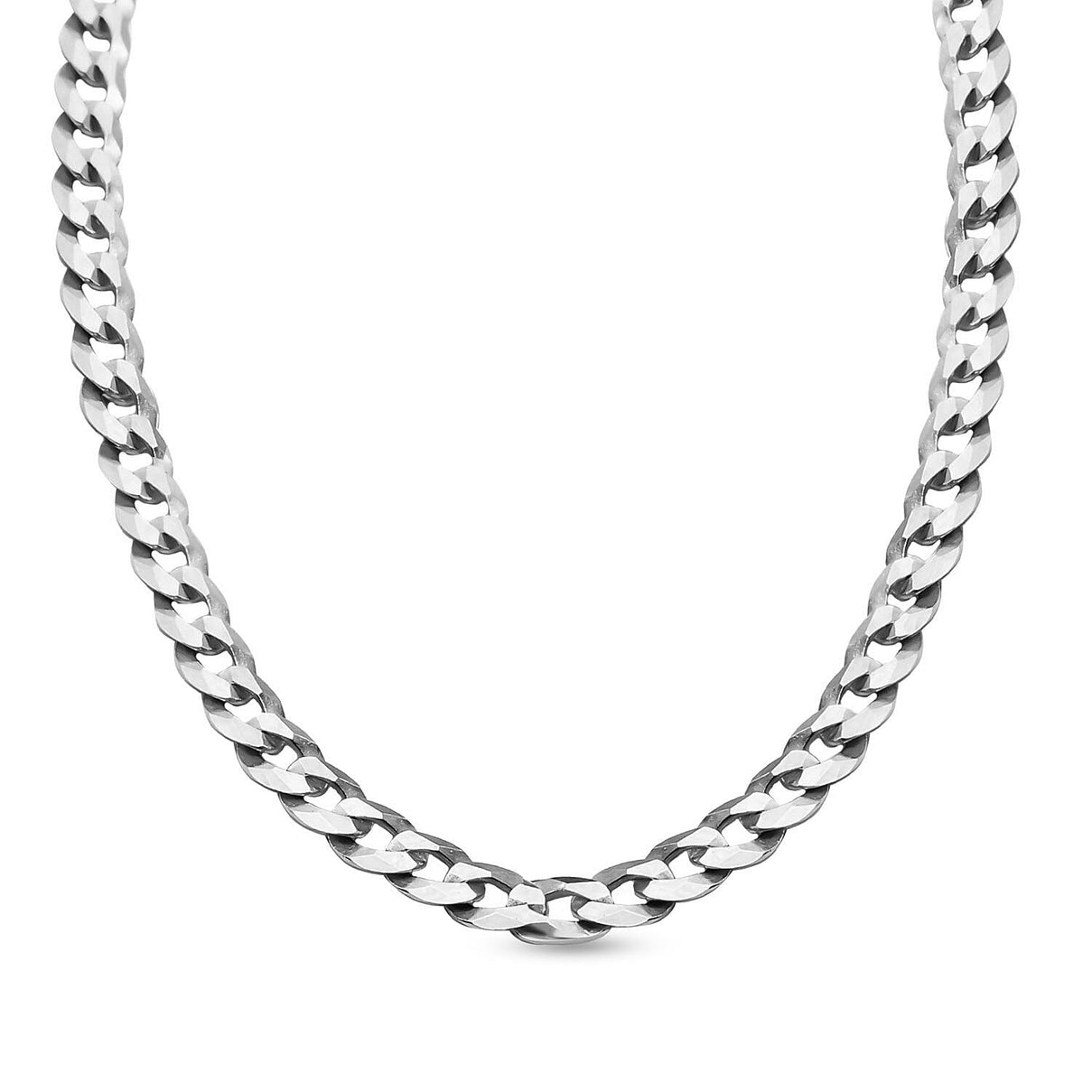 Vicenza Luxury Edition - Sterling Silver Curb Necklace (Size - 20) 7027872 1