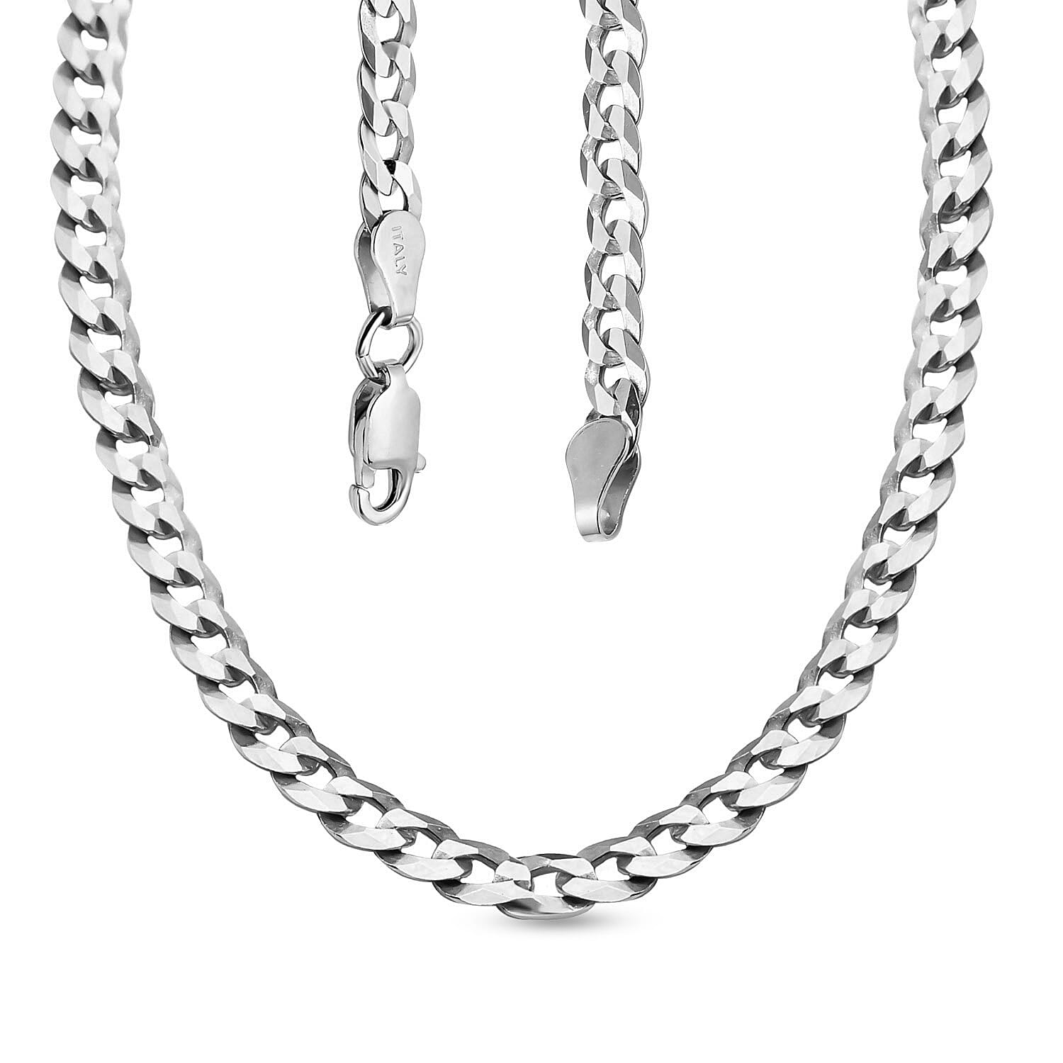 Vicenza Luxury Edition - Sterling Silver Curb Necklace (Size - 20) 7027872 2