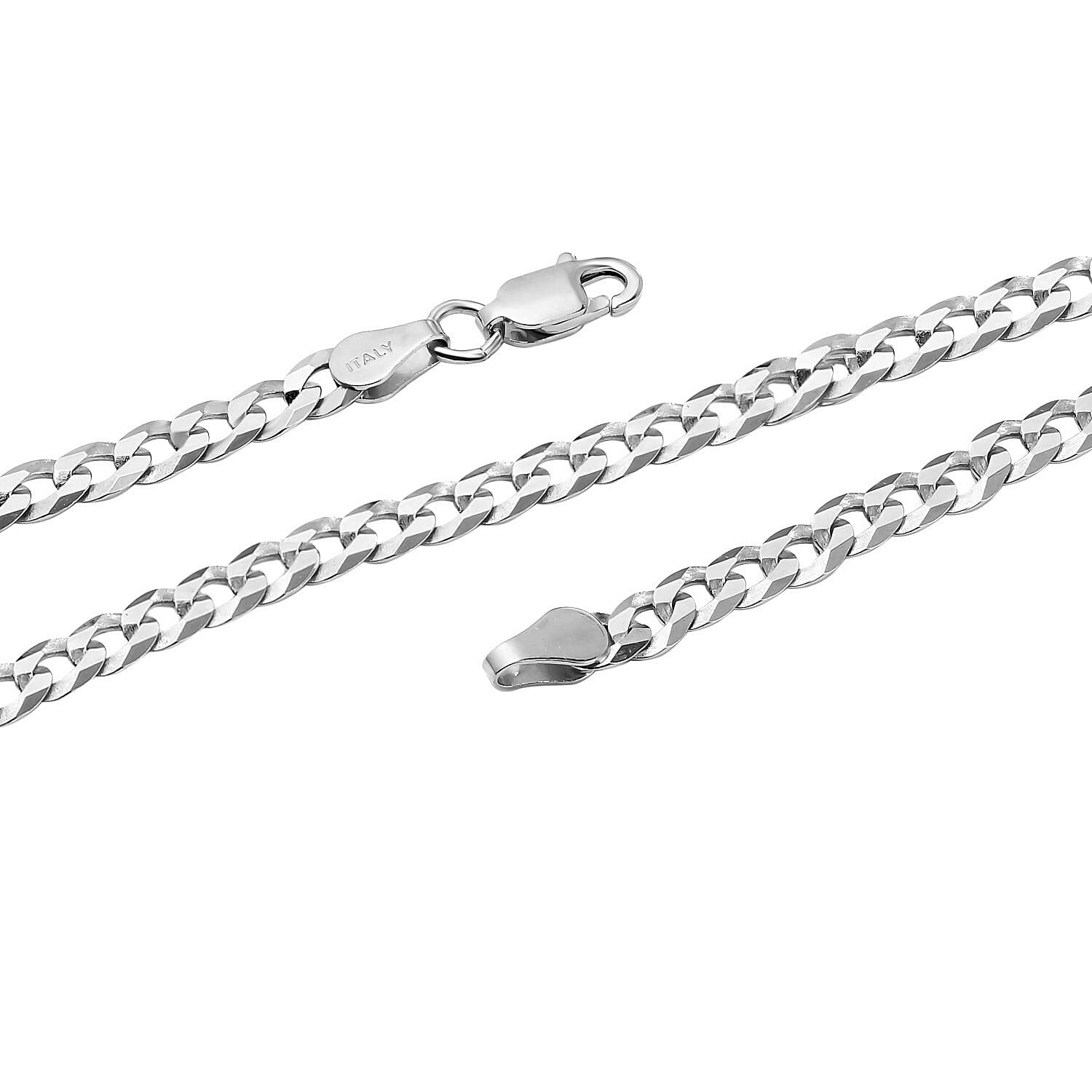 Vicenza Luxury Edition - Sterling Silver Curb Necklace (Size - 20) 7027872 3