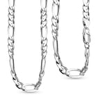 Italian Made Close Out- Sterling Silver Figaro Necklace (Size - 20), Silver Wt. 32.00 Gms