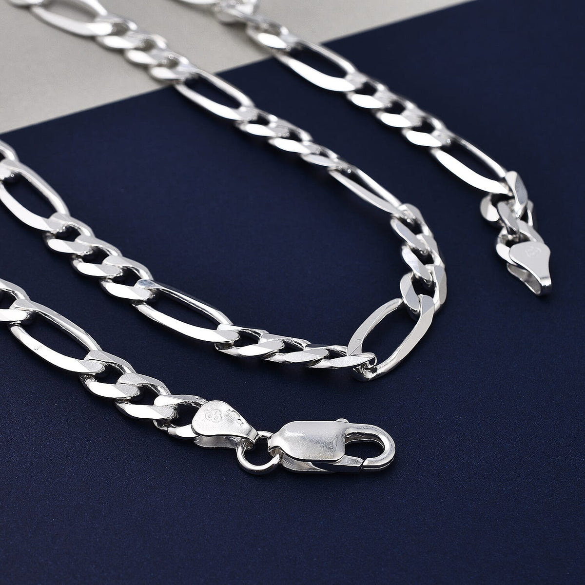 Italian Made Close Out- Sterling Silver Figaro Necklace (Size - 20), Silver Wt. 32.00 Gms 7346191 1