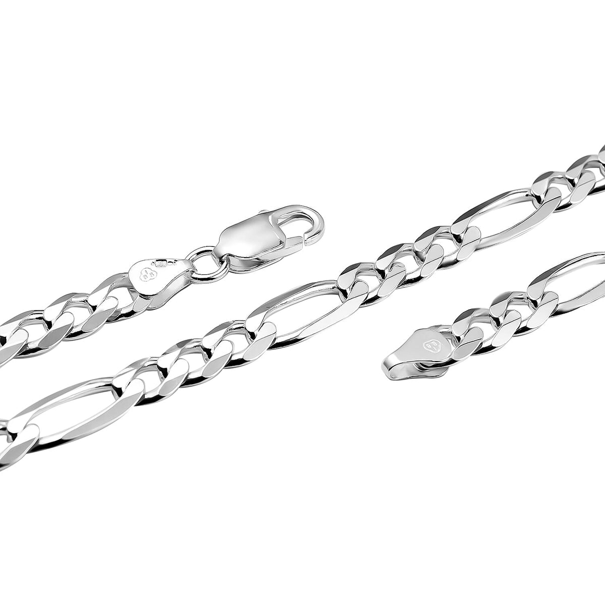 Italian Made Close Out- Sterling Silver Figaro Necklace (Size - 20), Silver Wt. 32.00 Gms 7346191 2