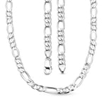 Italian Made Close Out- Sterling Silver Figaro Necklace (Size - 20), Silver Wt. 32.00 Gms