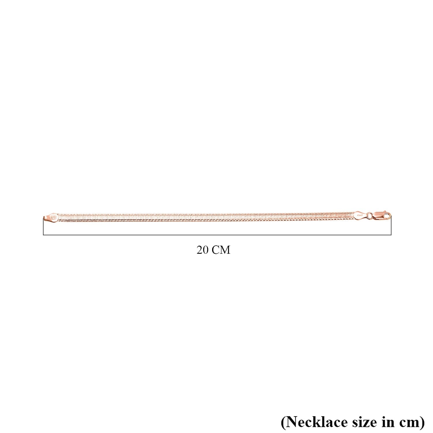 Italian Made - Rose Gold Overlay Sterling Silver Herringbone Bracelet (Size - 7.5) 7272126 4